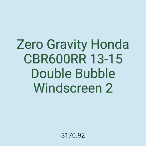 Zero Gravity Honda CBR600RR 13-15 Double Bubble Windscreen 2
