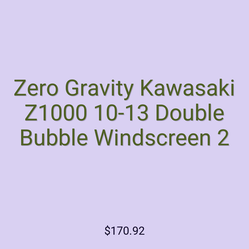 Zero Gravity Kawasaki Z1000 10-13 Double Bubble Windscreen 2