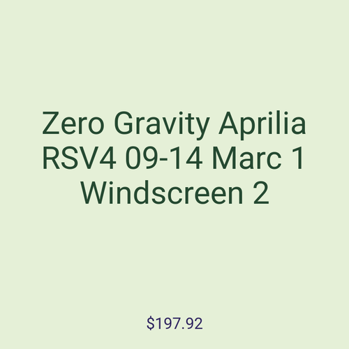 Zero Gravity Aprilia RSV4 09-14 Marc 1 Windscreen 2