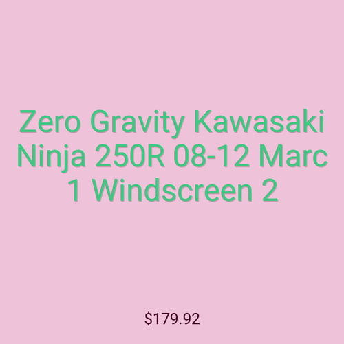 Zero Gravity Kawasaki Ninja 250R 08-12 Marc 1 Windscreen 2