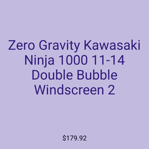 Zero Gravity Kawasaki Ninja 1000 11-14 Double Bubble Windscreen 2