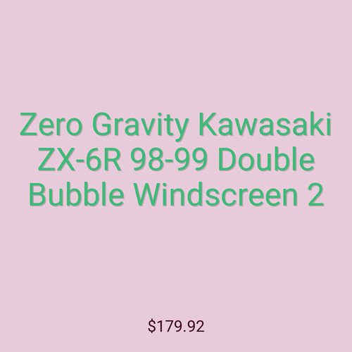Zero Gravity Kawasaki ZX-6R 98-99 Double Bubble Windscreen 2