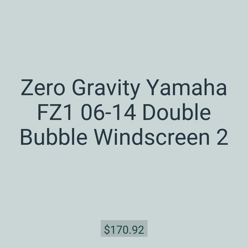 Zero Gravity Yamaha FZ1 06-14 Double Bubble Windscreen 2