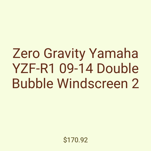 Zero Gravity Yamaha YZF-R1 09-14 Double Bubble Windscreen 2