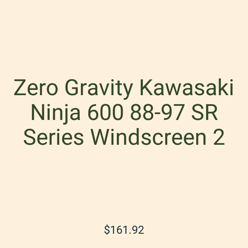 Zero Gravity Kawasaki Ninja 600 88-97 SR Series Windscreen 2
