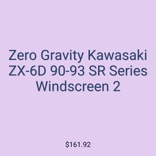 Zero Gravity Kawasaki ZX-6D 90-93 SR Series Windscreen 2