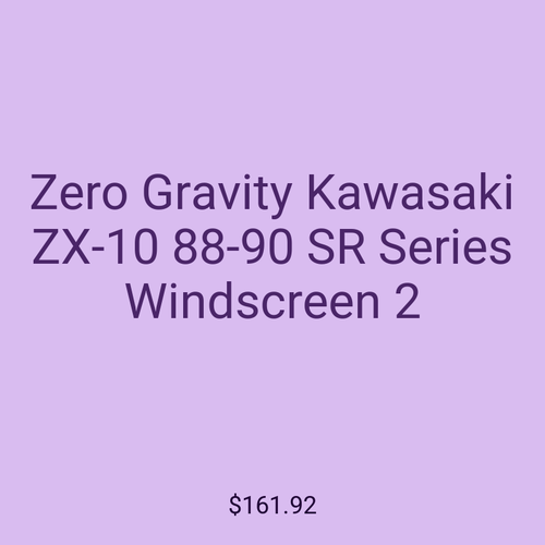 Zero Gravity Kawasaki ZX-10 88-90 SR Series Windscreen 2