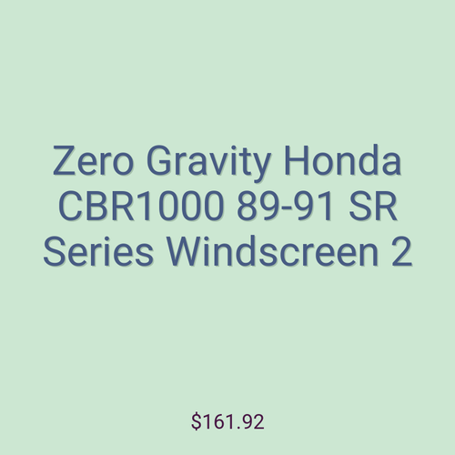 Zero Gravity Honda CBR1000 89-91 SR Series Windscreen 2
