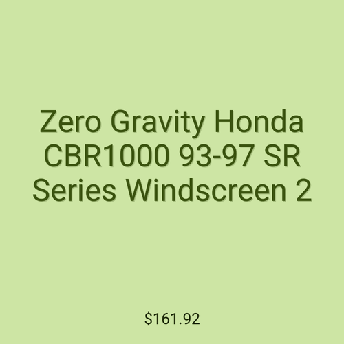 Zero Gravity Honda CBR1000 93-97 SR Series Windscreen 2
