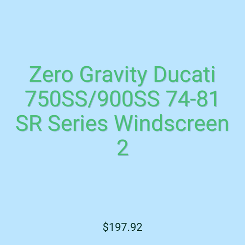 Zero Gravity Ducati 750SS/900SS 74-81 SR Series Windscreen 2