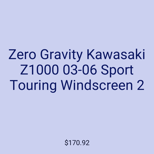 Zero Gravity Kawasaki Z1000 03-06 Sport Touring Windscreen 2
