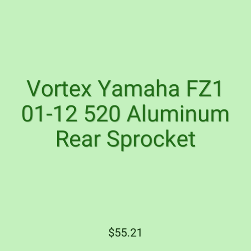 Vortex Yamaha FZ1 01-12 520 Aluminum Rear Sprocket