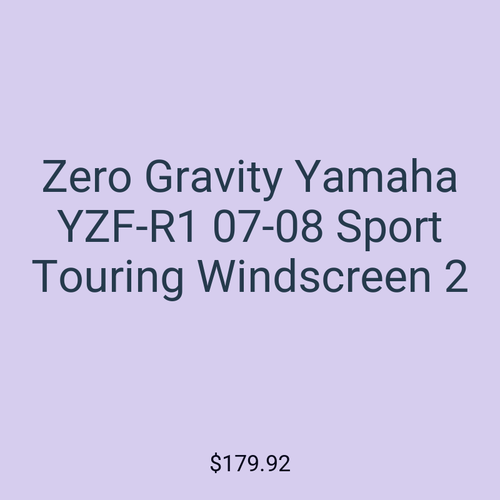 Zero Gravity Yamaha YZF-R1 07-08 Sport Touring Windscreen 2