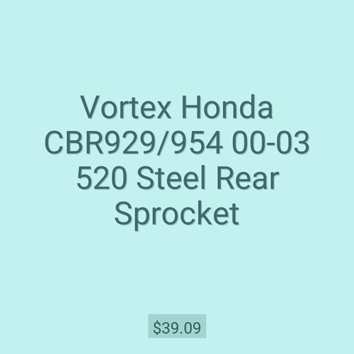 Vortex Honda CBR929/954 00-03 520 Steel Rear Sprocket
