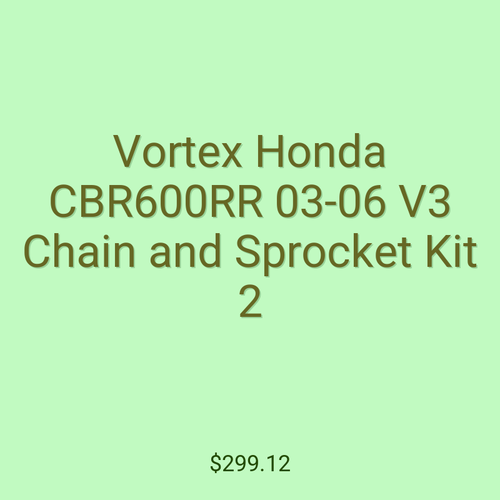 Vortex Honda CBR600RR 03-06 V3 Chain and Sprocket Kit 2