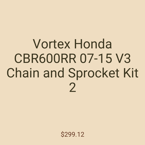Vortex Honda CBR600RR 07-15 V3 Chain and Sprocket Kit 2