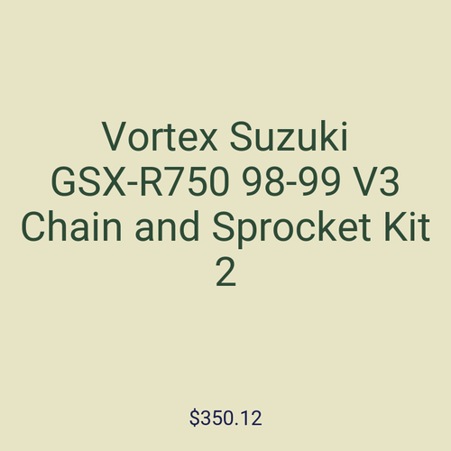 Vortex Suzuki GSX-R750 98-99 V3 Chain and Sprocket Kit 2