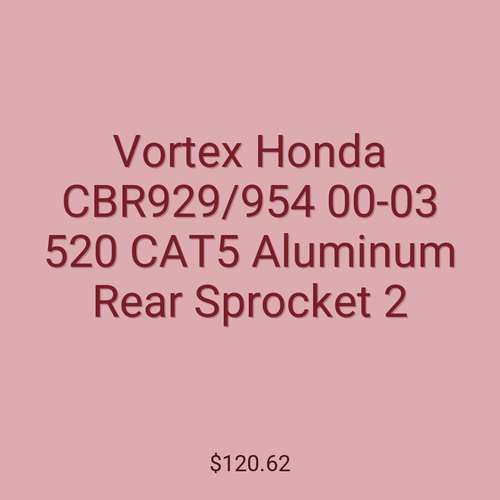 Vortex Honda CBR929/954 00-03 520 CAT5 Aluminum Rear Sprocket 2