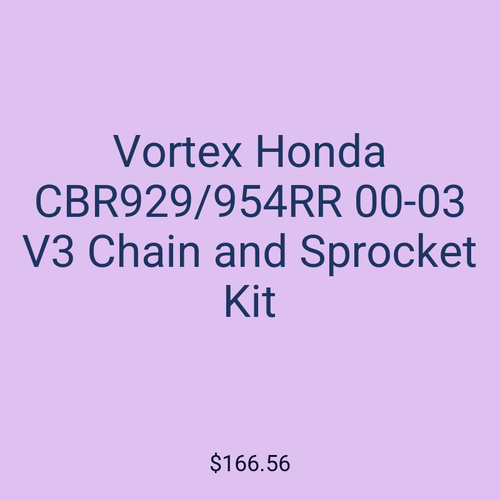 Vortex Honda CBR929/954RR 00-03 V3 Chain and Sprocket Kit