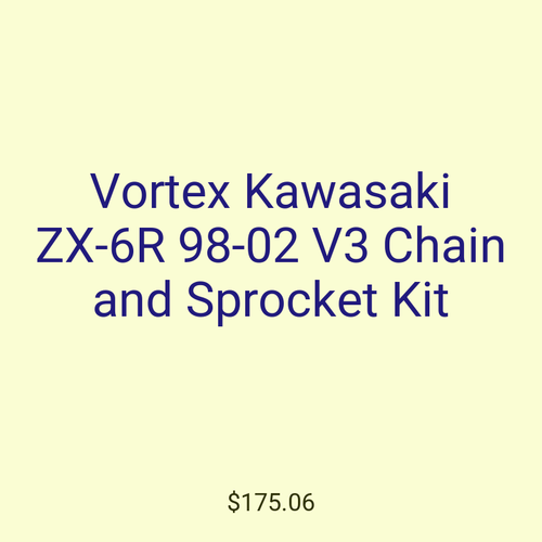 Vortex Kawasaki ZX-6R 98-02 V3 Chain and Sprocket Kit