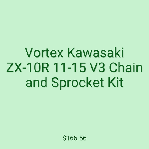 Vortex Kawasaki ZX-10R 11-15 V3 Chain and Sprocket Kit