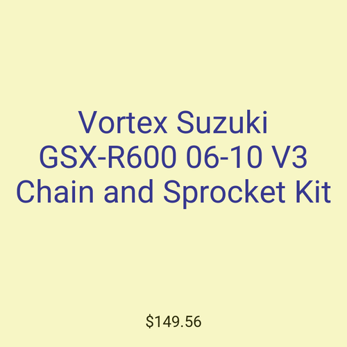 Vortex Suzuki GSX-R600 06-10 V3 Chain and Sprocket Kit