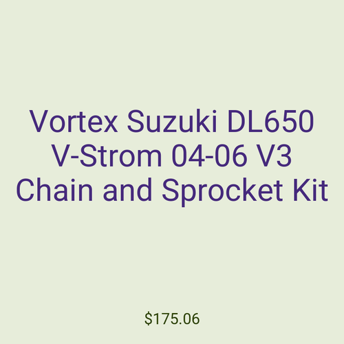 Vortex Suzuki DL650 V-Strom 04-06 V3 Chain and Sprocket Kit