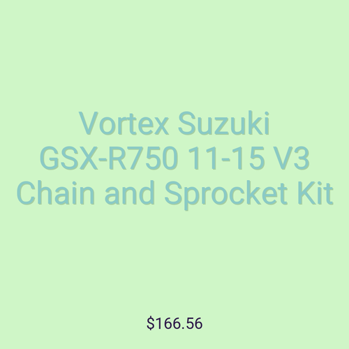 Vortex Suzuki GSX-R750 11-15 V3 Chain and Sprocket Kit