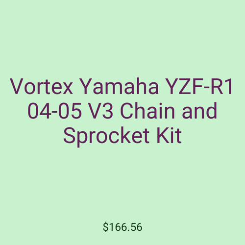 Vortex Yamaha YZF-R1 04-05 V3 Chain and Sprocket Kit