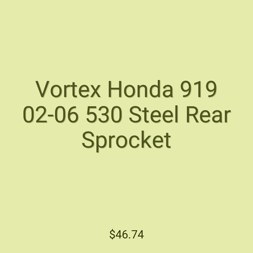 Vortex Honda 919 02-06 530 Steel Rear Sprocket
