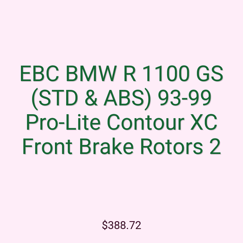 EBC BMW R 1100 GS (STD & ABS) 93-99 Pro-Lite Contour XC Front Brake Rotors 2