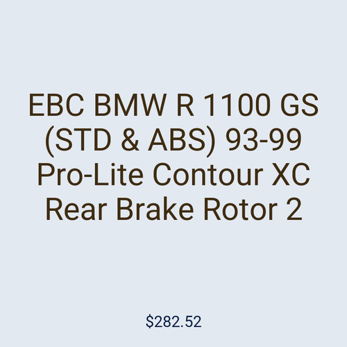 EBC BMW R 1100 GS (STD & ABS) 93-99 Pro-Lite Contour XC Rear Brake Rotor 2
