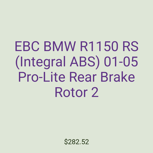 EBC BMW R1150 RS (Integral ABS) 01-05 Pro-Lite Rear Brake Rotor 2