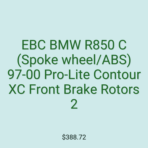 EBC BMW R850 C (Spoke wheel/ABS) 97-00 Pro-Lite Contour XC Front Brake Rotors 2
