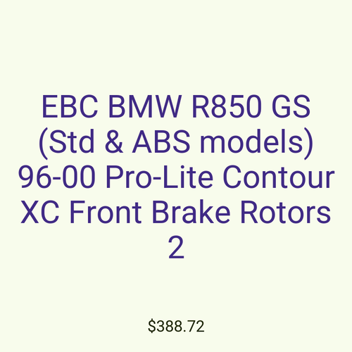 EBC BMW R850 GS (Std & ABS models) 96-00 Pro-Lite Contour XC Front Brake Rotors 2