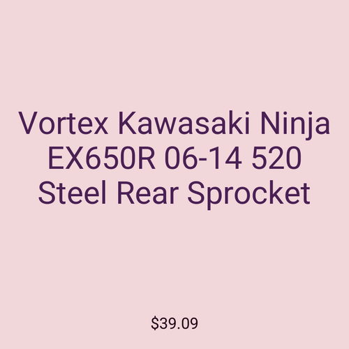 Vortex Kawasaki Ninja EX650R 06-14 520 Steel Rear Sprocket