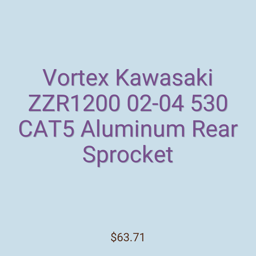 Vortex Kawasaki ZZR1200 02-04 530 CAT5 Aluminum Rear Sprocket