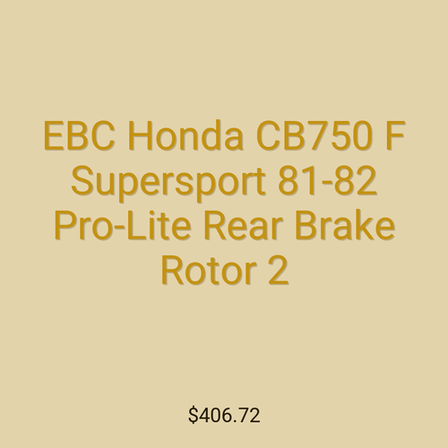 EBC Honda CB750 F Supersport 81-82 Pro-Lite Rear Brake Rotor 2