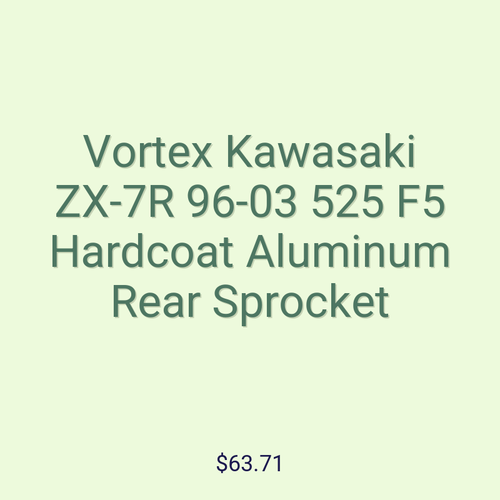 Vortex Kawasaki ZX-7R 96-03 525 F5 Hardcoat Aluminum Rear Sprocket