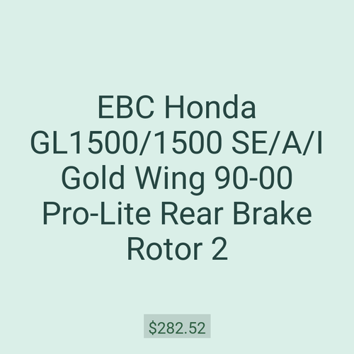 EBC Honda GL1500/1500 SE/A/I Gold Wing 90-00 Pro-Lite Rear Brake Rotor 2