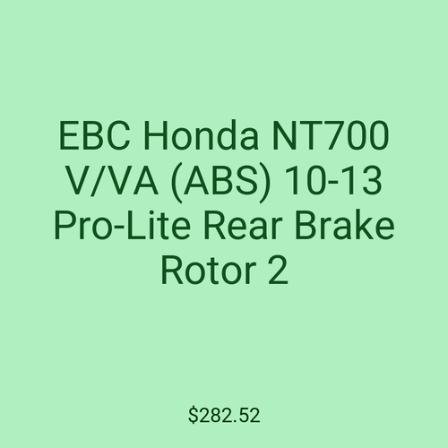 EBC Honda NT700 V/VA (ABS) 10-13 Pro-Lite Rear Brake Rotor 2