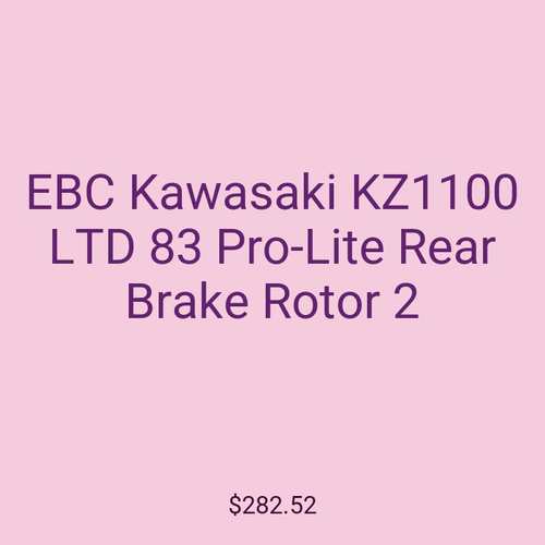 EBC Kawasaki KZ1100 LTD 83 Pro-Lite Rear Brake Rotor 2