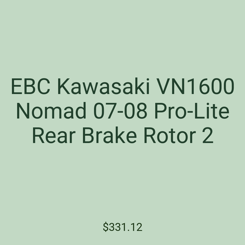 EBC Kawasaki VN1600 Nomad 07-08 Pro-Lite Rear Brake Rotor 2
