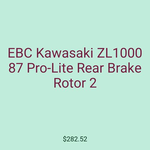 EBC Kawasaki ZL1000 87 Pro-Lite Rear Brake Rotor 2