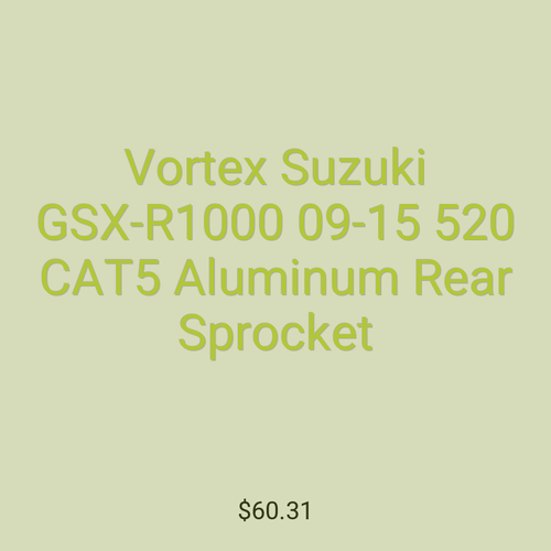 Vortex Suzuki GSX-R1000 09-15 520 CAT5 Aluminum Rear Sprocket