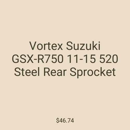 Vortex Suzuki GSX-R750 11-15 520 Steel Rear Sprocket