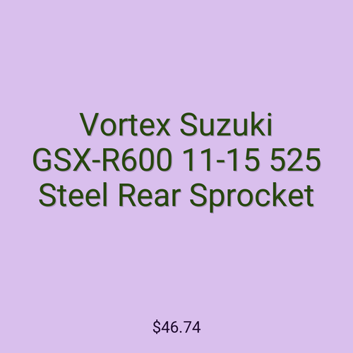 Vortex Suzuki GSX-R600 11-15 525 Steel Rear Sprocket