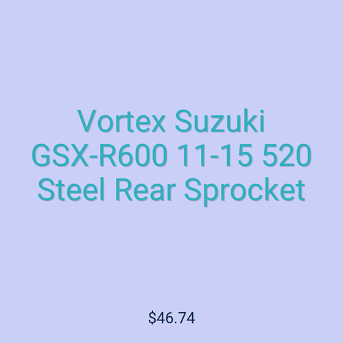Vortex Suzuki GSX-R600 11-15 520 Steel Rear Sprocket