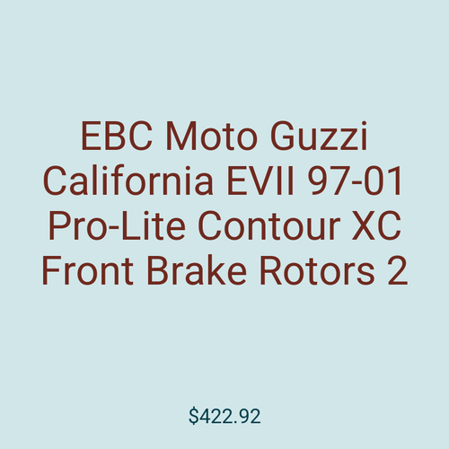 EBC Moto Guzzi California EVII 97-01 Pro-Lite Contour XC Front Brake Rotors 2