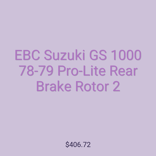 EBC Suzuki GS 1000 78-79 Pro-Lite Rear Brake Rotor 2